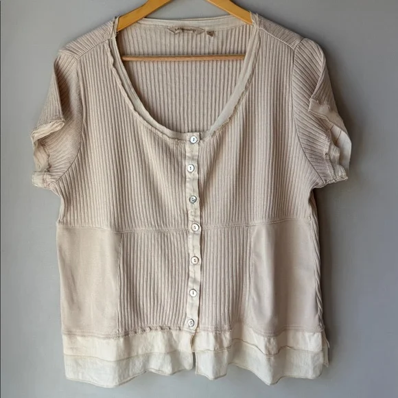 Soft Surroundings Fairy Cottagecore Roma Ribbed Tee - Picture 3 of 9